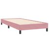 vidaXL Boxspringbett mit Matratze Rosa 100x220 cm Samt