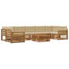 vidaXL Outdoor-Sofagarnitur mit Kissen 8 pcs Natur und Beige