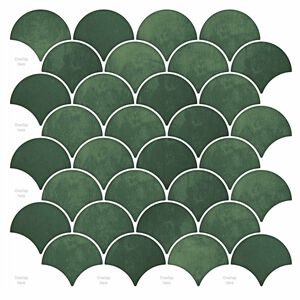 vidaXL Fischschuppen Fliese 50 pcs Dunkelgr&uuml;n 30 x 30 cm