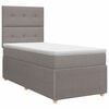 vidaXL Boxspringbett mit Matratze mit Kopfteil Taupe 80 x 200 cm Stoff