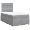 vidaXL Boxspringbett mit Matratze Hellgrau 120x190 cm Stoff