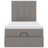 vidaXL Ottoman-Bett mit Matratze Taupe 90x190 cm Stoff