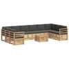 vidaXL Outdoor-Sofagarnitur 8 pcs Wei&szlig; und Anthrazit 59 x 59 x 37 cm