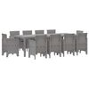 vidaXL Garten Essgruppe 11 pcs Hellgrau Polypropylen