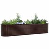 vidaXL Garten-Hochbeet Braun 400 x 80 x 81 cm Stahl