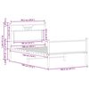 vidaXL Bettgestell ohne Matratze Sonoma-Eiche 100x190 cm Holzwerkstoff