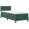 vidaXL Boxspringbett mit Matratze Dunkelgr&uuml;n 80 x 200 cm Samt