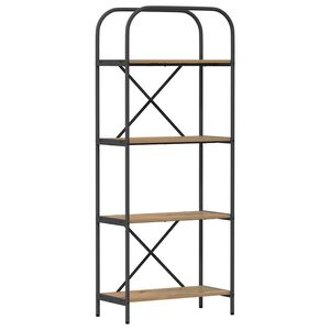 vidaXL B&uuml;cherregal 4 Ebenen 60 x 30 x 146 cm Holzwerkstoff