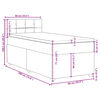 vidaXL Boxspringbett mit Matratze Creme 90x190 cm Stoff