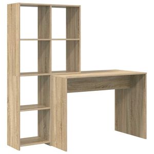 vidaXL Schreibtisch Sonoma-Eiche 138,5 x 55 x 143 cm Holzwerkstoff
