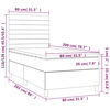 vidaXL Boxspringbett mit Matratze & LED Creme 80x200 cm Stoff