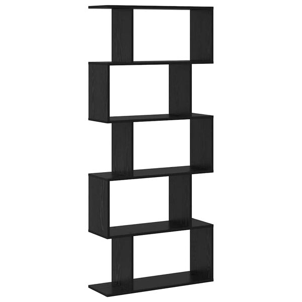 vidaXL B&uuml;cherregal Schwarz Eichen-Optik 70 x 24 x 161 cm Holzwerkstoff