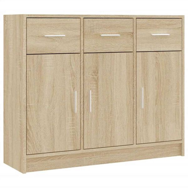 vidaXL Sideboard Sonoma-Eiche 91x28x75 cm Holzwerkstoff