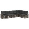 vidaXL Gartensofa-set 7 pcs Grau Poly-Rattan