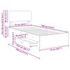 vidaXL Bettrahmen Braun Eichen-Optik 75 x 190 cm Holzwerkstoff