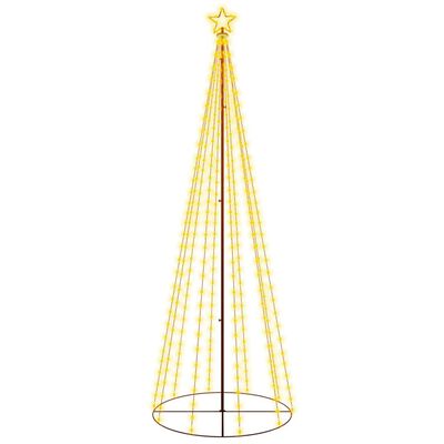 vidaXL LED-Weihnachtsbaum Kegelform Warmweiß 310 LEDs 100x300 cm
