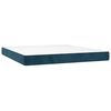 vidaXL Boxspringbett mit Matratze Dunkelblau 160x200 cm Samt