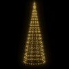 vidaXL LED-Weihnachtsbaum für Fahnenmast 550 LEDs Warmweiß 300 cm