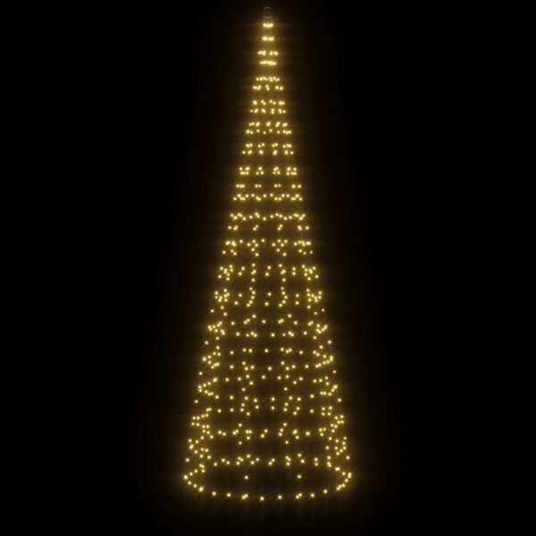 vidaXL LED-Weihnachtsbaum für Fahnenmast 550 LEDs Warmweiß 300 cm
