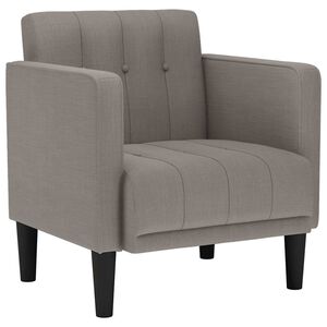 vidaXL Sessel mit Armlehnen Taupe 53 cm Stoff