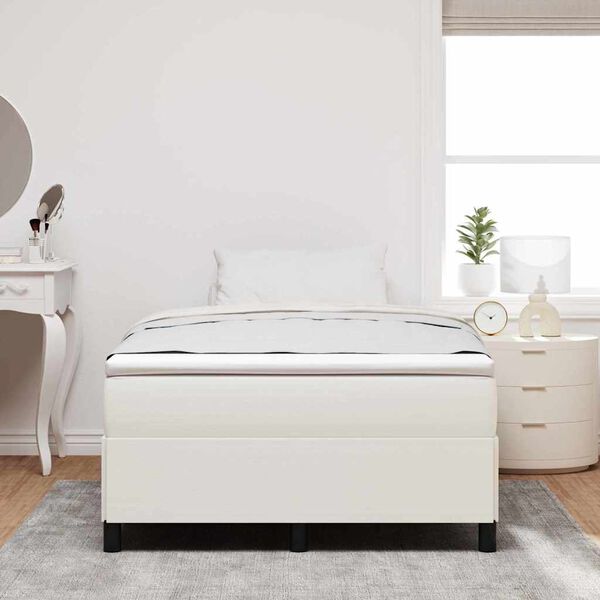 vidaXL Boxspringbett Creme 120 x 200 cm Cordstoff