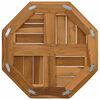 vidaXL Tischplatte 40x40x2,5 cm Achteckig Massivholz Teak