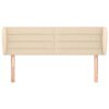 vidaXL Kopfteil mit Ohren Creme 147x23x78/88 cm Stoff