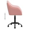vidaXL Esszimmerst&uuml;hle 6 Stk. Drehbar Rosa Samt