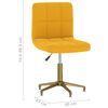 vidaXL Esszimmerstuhl Drehbar Gelb Samt
