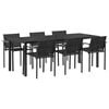 vidaXL Gartenm&ouml;bel Set 7 pcs Schwarz und Anthrazit Textilene