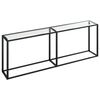 vidaXL Konsolentisch Transparent 220x35x75,5 cm Hartglas