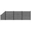 vidaXL zaunset 619 x 186 cm WPC und Aluminium Grau