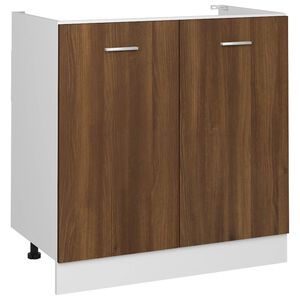 vidaXL Sp&uuml;lenunterschrank Lyon Braun Eiche-Optik 80x46x81,5cm Holzwerkstoff