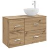 vidaXL Badezimmerm&ouml;bel-Set 2 pcs Artisan-Eiche Holzwerkstoff