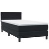 vidaXL Boxspringbett mit Matratze & LED Schwarz 90x220 cm Samt