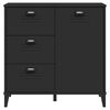 vidaXL Sideboard VIKEN Schwarz 80x40x80 cm Holzwerkstoff