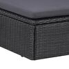 vidaXL 11-tlg. Garten-Essgruppe Poly Rattan Schwarz