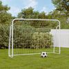 vidaXL Fu&szlig;balltor mit Netz Wei&szlig; 214x75x152 cm Stahl & Polyester