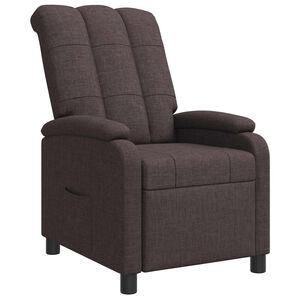 vidaXL Liegesessel Dunkelbraun Stoff
