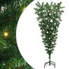 vidaXL Umgedrehter Kunst Weihnachtsbaum mit Kugelset Gr&uuml;n 150 cm PVC