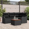 vidaXL Garten-Sofa-Set 5 pcs Schwarz