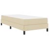 vidaXL Boxspringbett mit Matratze Creme 80 x 200 cm Stoff