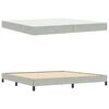 vidaXL Boxspringbett mit Matratze Hellgrau 200 x 200 cm Stoff