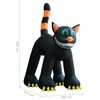 vidaXL Halloween Aufblasbare Schwarze Katze mit LED XXL 6 m