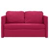 vidaXL Bodensofa mit Schlaffunktion Weinrot 122x204x55 cm Samt
