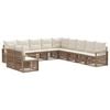 vidaXL Gartensofa-set 11 pcs Beige Poly-Rattan