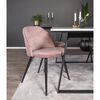Venture Home Esszimmerst&uuml;hle 2 Stk. Velvet Samt Schwarz und Altrosa