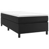 vidaXL Boxspringbett mit Matratze Schwarz 90x200 cm Kunstleder