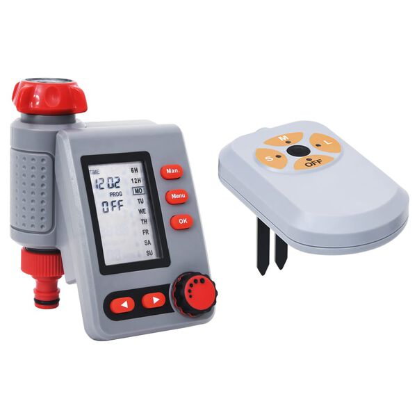 vidaXL Digitale Bewässerungsuhr mit Einzelauslass und Feuchtigkeitssensor