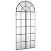 vidaXL Wandspiegel Schwarz 60x130 cm Gew&ouml;lbt Eisen
